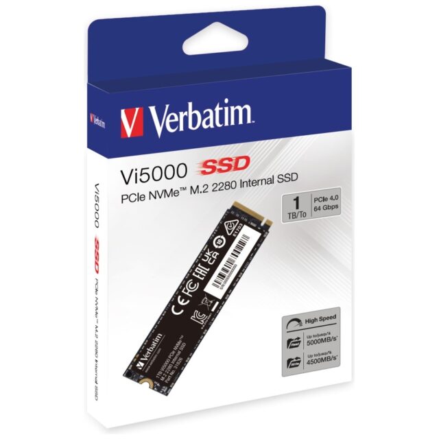 Verbatim Vi5000 PCIe NVMe™ M.2 SSD 1TB Internal Drive 31826 - imagine 4
