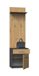Topeshop DUO WIESZAK ANT/ART clothing hanger Anthracite  Oak - imagine 2