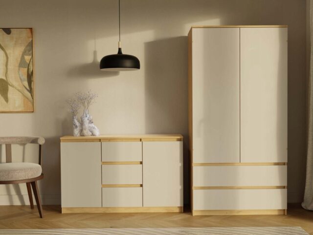 MALWA SS-90 wardrobe Artisan oak/cashmere - imagine 2