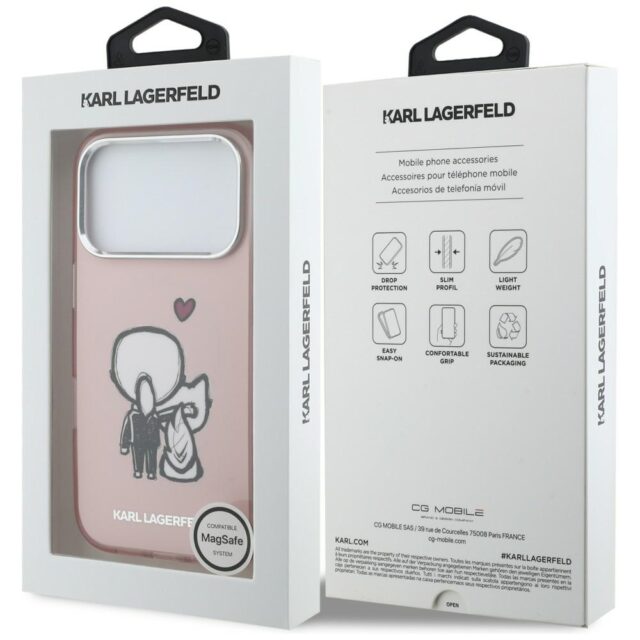 Etui Karl Lagerfeld Karl & Choupette      Back MagSafe do iPhone 17 Pro Max różowy - imagine 8