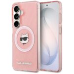 Case Karl Lagerfeld IML Repeated         Choupette MagSafe for Samsung Galaxy S26 Plus pink