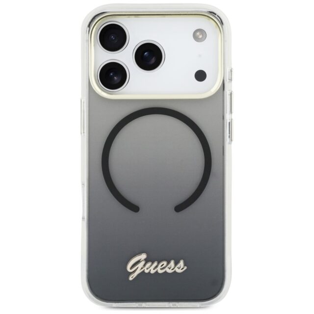 Case Guess IML Gradient Script Metal     MagSafe for iPhone 17 Pro Max black - imagine 3