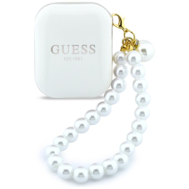 Earphones TWS Guess Pearl Strap white - imagine 2