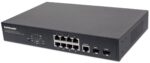 Intellinet 8-Port Gigabit Ethernet PoE+ Web-Managed Switch with 2 SFP Ports  IEEE 802.3at/af Power over Ethernet (PoE+/PoE) Compliant  140 W  Endspan  Desktop  19  Rackmount  Box