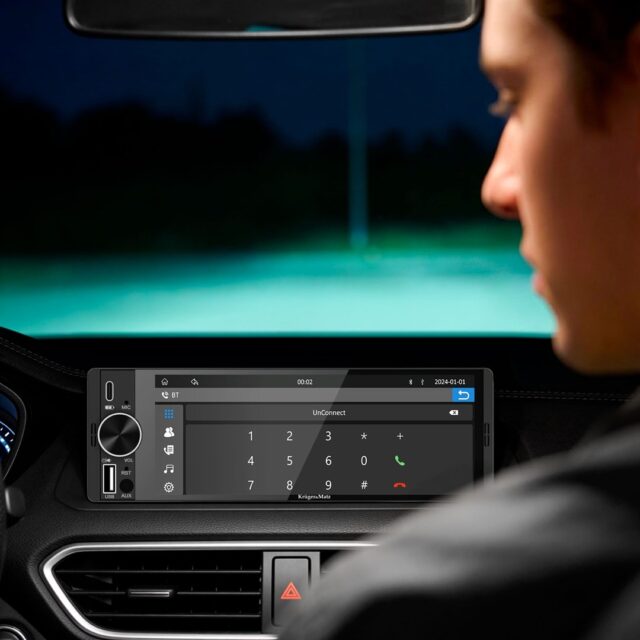 Kruger&Matz KM2016 1DIN CarPlay/AndroidAuto car radio - imagine 7