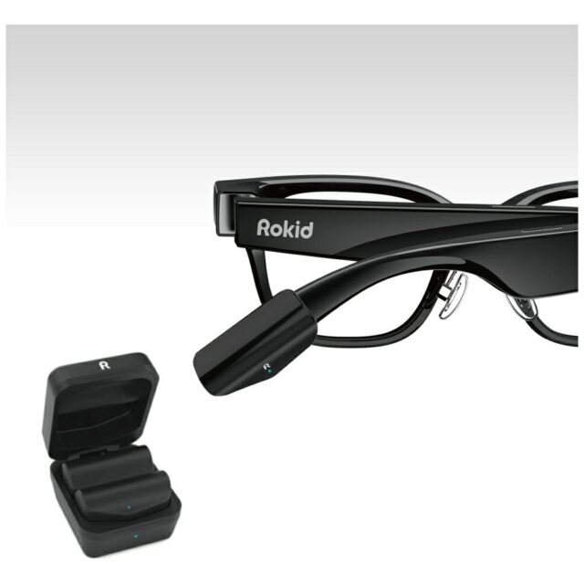 Charging capsules with Rokid Power Capsule case for Rokid AI glasses black - imagine 3