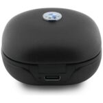 Headphones Bluetooth TWS BMW Leather      Metal Logo ENC black - imagine 4