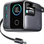 Ładowarka biurkowa Joyroom Podix Jr-TRD01 GaN 140 W 1x USB-C 2x USB-A + zwijane kable 2x USB-C