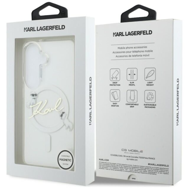 Case Karl Lagerfeld IML KC Script        MagSafe for Samsung Galaxy S26 Plus transparent - imagine 8