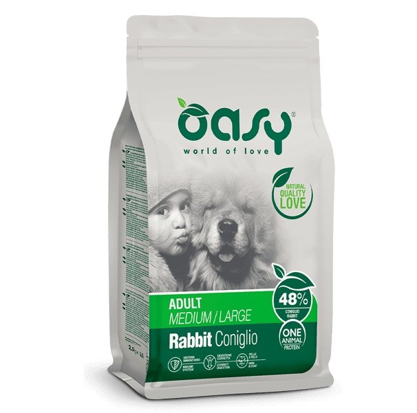 cps-605684d28072c583b25577423fd0872b-2026-03-28-06-04-19 Oasy One Animal Protein Adult M/L Rabbit 12kg - imagine 1