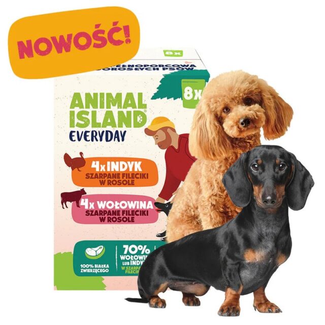 ANIMAL ISLAND indyk/wołowina saszetki dla psa 8x150g - imagine 2