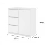 Topeshop 1D3S BIEL KPL chest of drawers - imagine 4
