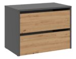 Topeshop MODO ANT/ART shoe organizer Closed Anthracite  Oak - imagine 6
