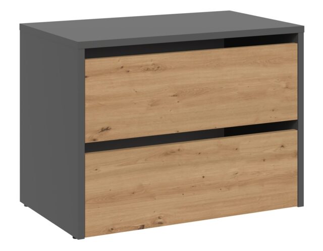 Topeshop MODO ANT/ART shoe organizer Closed Anthracite  Oak - imagine 6