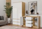 ARTISAN 2-DOOR 3-DRAWER CHEST OF DRAWERS/WHITE - imagine 10