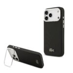 Lacoste Iconic Petit Pique Camera Stand MagSafe Zadní Kryt pro iPhone 17 Pro Max Black