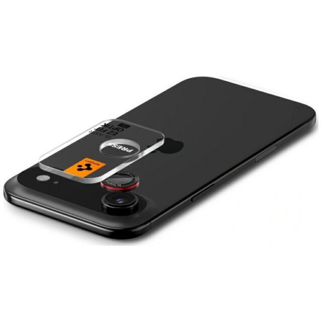 Spigen Optik Pro L-Series Glas.TR "EZ FIT" Camera Lens Glass for iPhone Air 2pcs Black - imagine 5