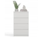 M4/60 MALWA CHEST OF DRAWERS 4 DRAWERS WHITE - imagine 4