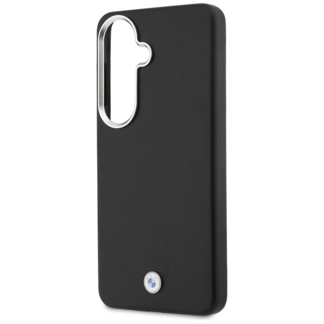 BMW Signature PU Leather Metal Logo Magnetic Zadní kryt pro Samsung Galaxy S26 Black - imagine 6