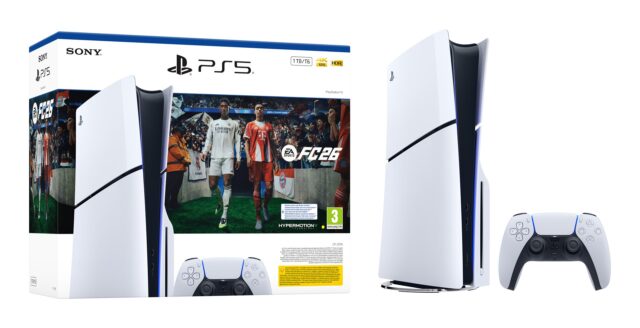 Sony Playstation 5 Standart FC26 Bundle 1 TB Wi-Fi Black  White - imagine 2