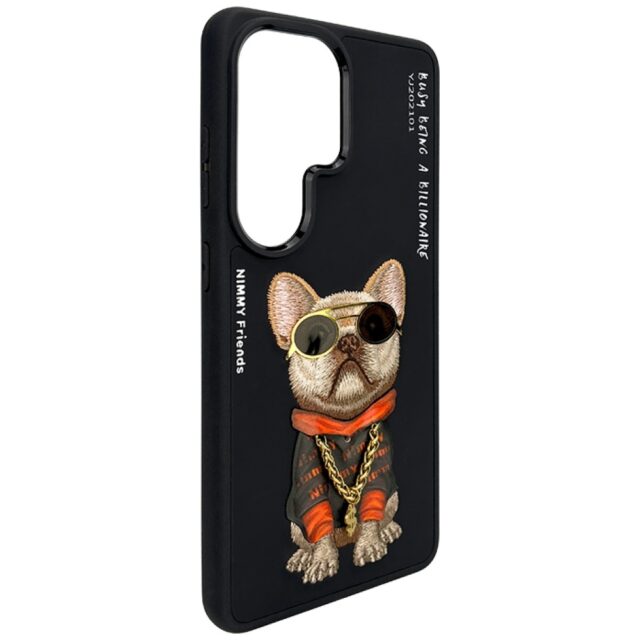 Etui Nimmy Glasses Cool Dog do Samsung    Galaxy S26 Ultra czarny - imagine 3