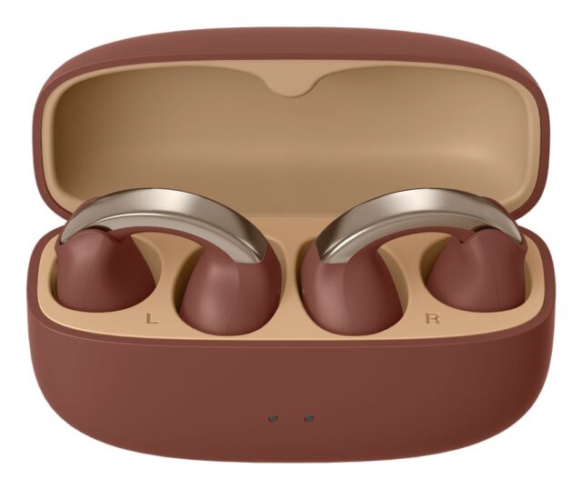 JVC HA-NP1TTU - open-back TWS earcuff headphones  burgundy - imagine 4