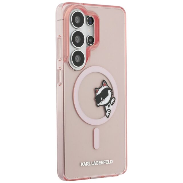 Case Karl Lagerfeld IML Peekaboo         Choupette MagSafe for Samsung Galaxy S26 Ultra pink - imagine 4