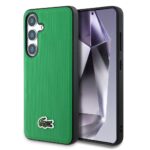 Case Lacoste Iconic Petit Pique Woven Logo MagSafe to Samsung Galaxy S25 green - imagine 9