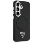 Case Guess Embossed Ring Triangle Logo   MagSafe for Samsung Galaxy S26 black - imagine 4