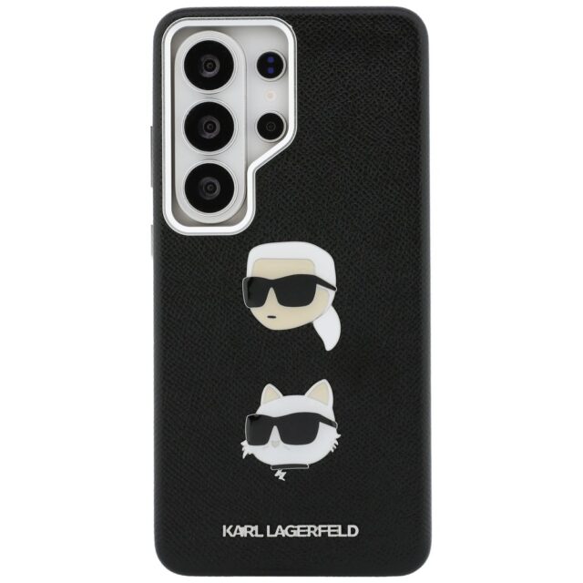Case Karl Lagerfeld Saffiano Double      Heads Metal for Samsung Galaxy S26 Ultra black - imagine 3