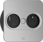 Bachmann 946.015 socket-outlet Type E + USB A + USB C Stainless steel