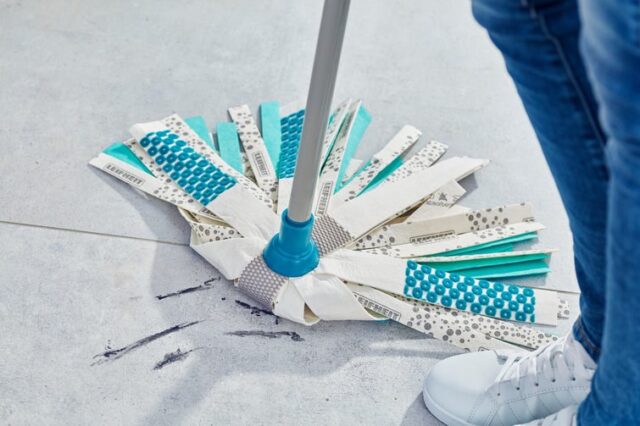 LEIFHEIT 52106 mop Cotton  Fiber Dry&wet Blue  White - imagine 8