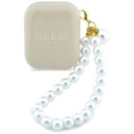 Earphones TWS Guess Pearl Strap beige - imagine 2