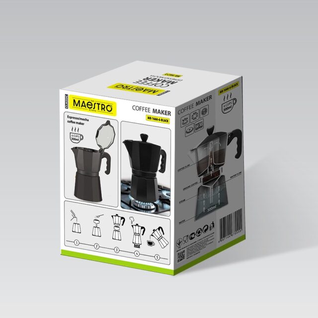 Maestro 6 cup coffee machine MR-1666-6-BLACK black - imagine 6