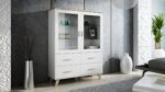 Cama display cabinet LOTTA 2D4D white + sonoma oak - imagine 2