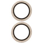 Tempered glass lens protector PanzerGlass  Hoops Glitter for iPhone 17 / 16 / 16 Plus gold - imagine 3