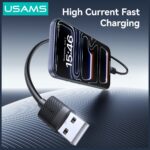 Cable USAMS U94 18W USB-C to USB-A 1m black - imagine 2
