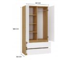 MALWA SS-90 wardrobe  artisan oak/white - imagine 7