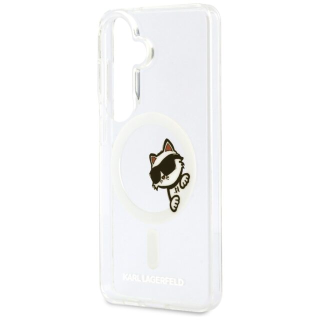 Case Karl Lagerfeld IML Peekaboo         Choupette MagSafe for Samsung Galaxy S26 transparent - imagine 7