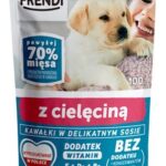 FRENDI Junior Pieces in a delicate sauce with veal - Wet dog food - 100 g