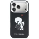 Etui Karl Lagerfeld Karl & Choupette      Back Logo MagSafe do iPhone 17 Pro czarny - imagine 3