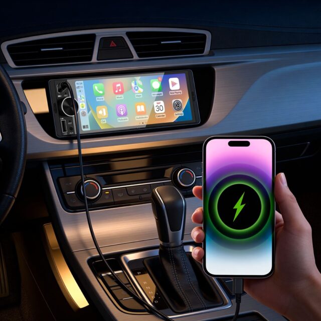 Kruger&Matz KM2016 1DIN CarPlay/AndroidAuto car radio - imagine 10