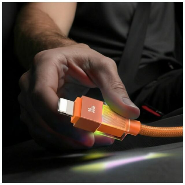 Cable USAMS U93 30W USB-C to Lightning 1.2m orange - imagine 5