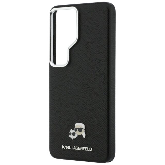Karl Lagerfeld Grained PU Leather K&CH Heads Magnetic Zadní Kryt pro Samsung Galaxy S26 Ultra Black - imagine 6