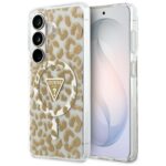 Case Guess IML Leopard Print Triangle    MagSafe for Samsung Galaxy S26 brown