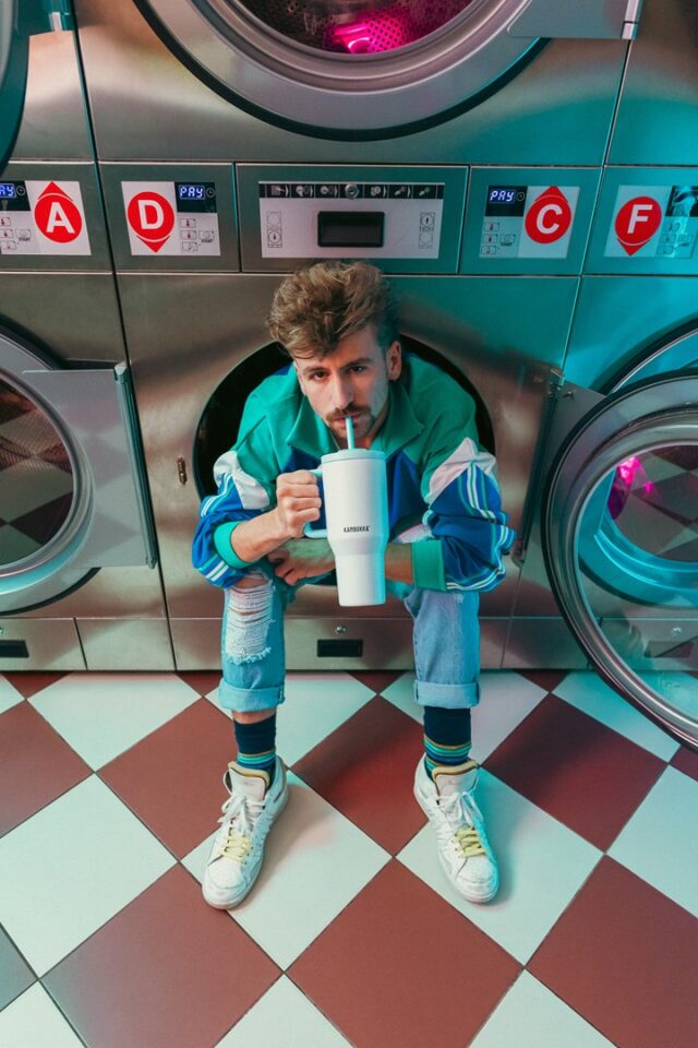 Thermal mug with telescopic straw Kambukka Rio Tumbler 950ml Frosty Coconut - imagine 10