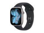 Apple Watch Series 11 GPS + Cellular 46mm Space Grey Aluminium Case with Black Sport Band - M/L - imagine 3
