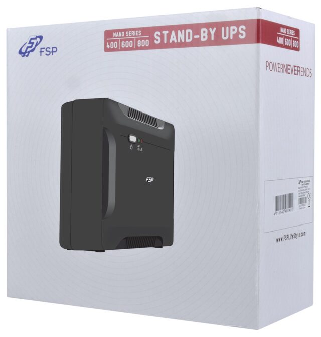 FSP Nano 600 uninterruptible power supply (UPS) Standby (Offline) 0.6 kVA 360 W 2 AC outlet(s) - imagine 3