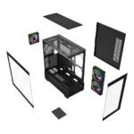 Gembird Gaming case Fornax X550 aquarium type  ATX  2x USB 3.2 + 1x USB type-C  black - imagine 9