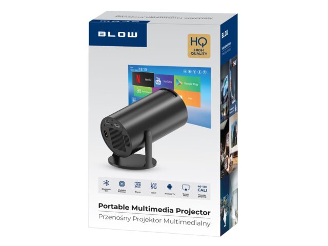BLOW AndroidTV HD Cinema BLACK Portable Projector - imagine 9